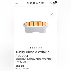 NuFace Trinity Classic Wrinkle Reducer Red Light Therapy Attachment